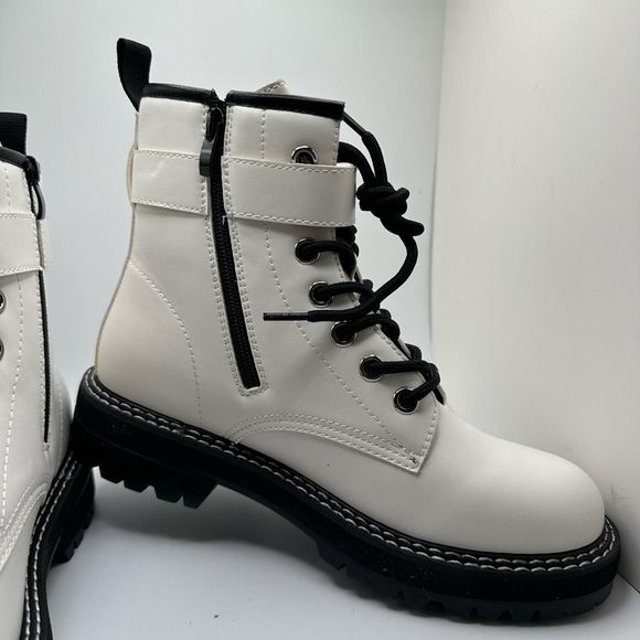 DUNES Women's lace up Boot 8.5 WHITE - Picture 6 of 7